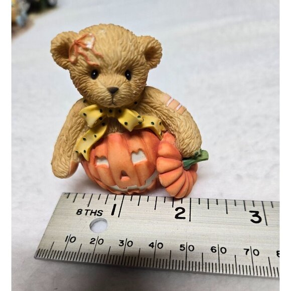 Cherished Teddies Leslie Friendship Pops Up Pumpkin Figurine Numbered from 2001 - Picture 8 of 9